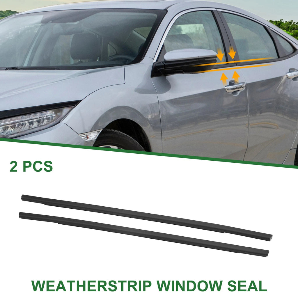2pcs Rear Weatherstrip Window Seal No. 72950TEAT01 for Honda Civic 