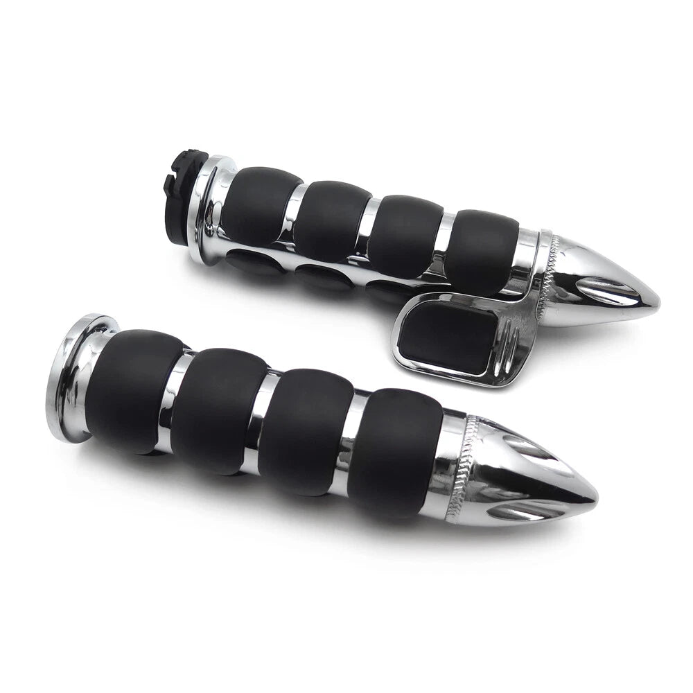 25mm Bullet Rubber Handlebar Grips for Harley Softail Dyna
