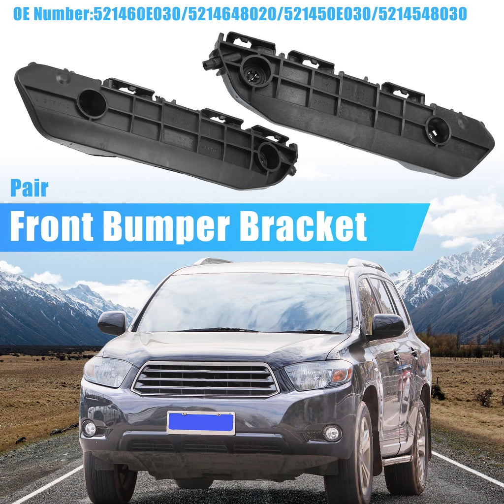 Set of 2 Front Side Bumper Cover Brackets No. 521460E030/5214648020 for Toyota