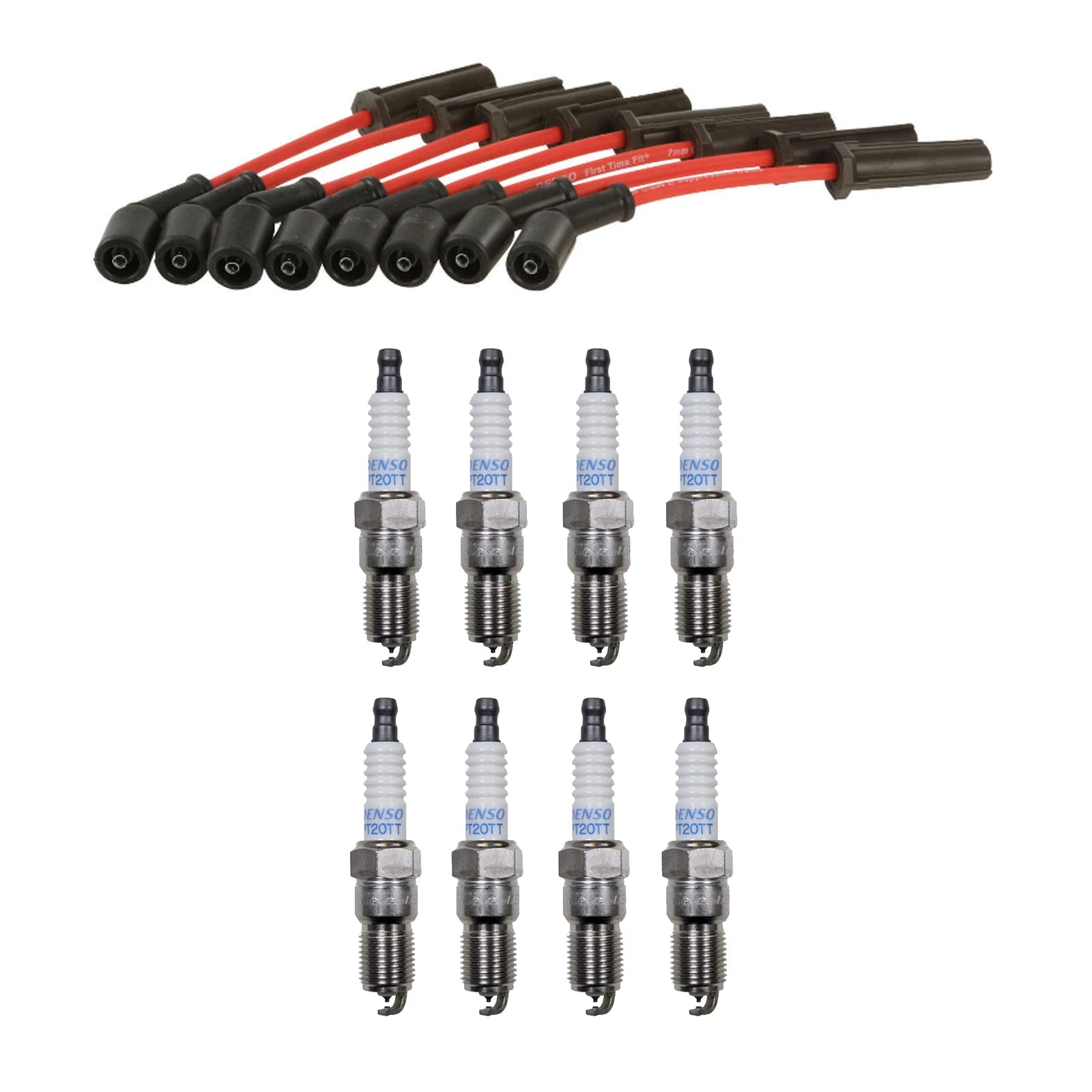 Denso Wire Set & 8 Platinum TT Spark Plugs for Caddy Chevy 6.2L V8