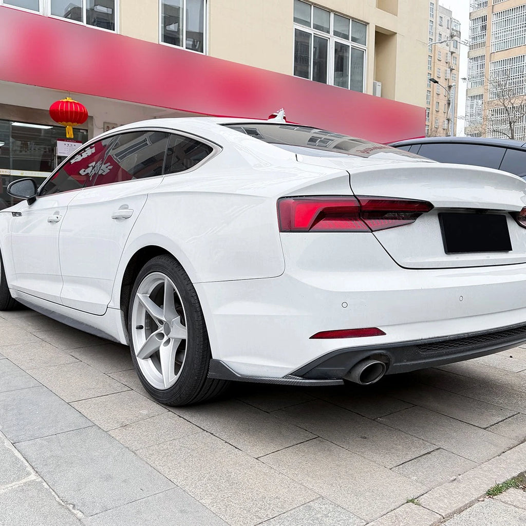 Carbon Look Rear Side Splitter Spats for Audi A5 F5 (2017–2020)