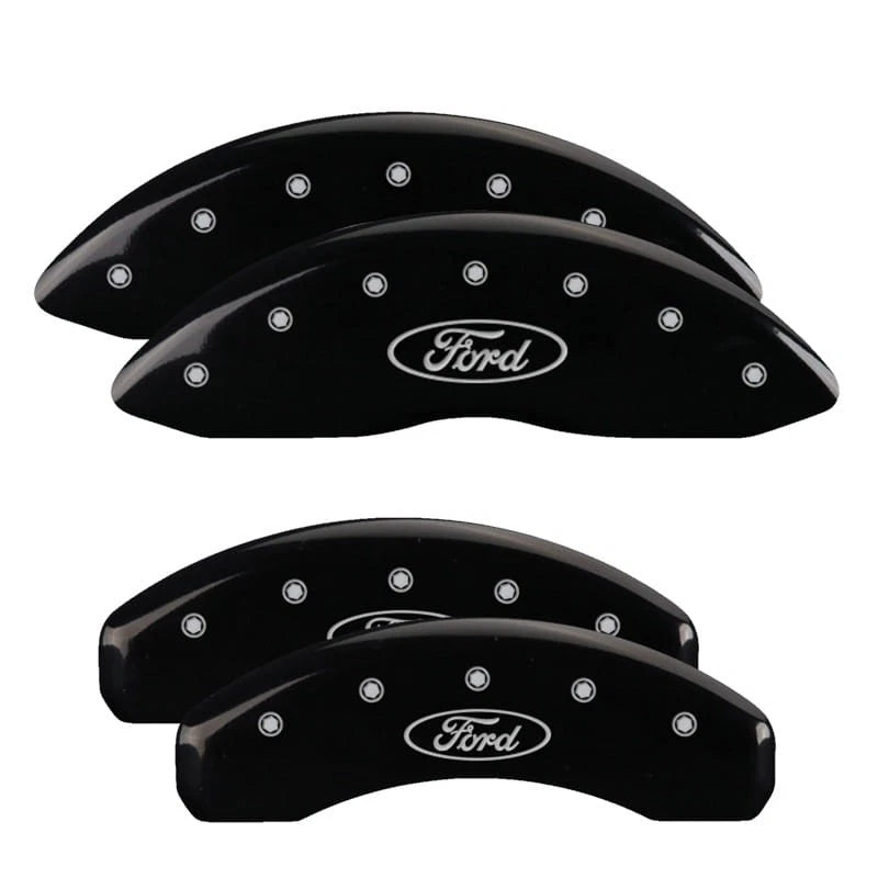 Front and Rear Black Caliper Covers for 2003–2006 Ford Expedition by MGP
