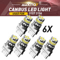 Set of 6 LED Bulbs for Turn Signal Backup Reverse Light (3157 3156 4157)