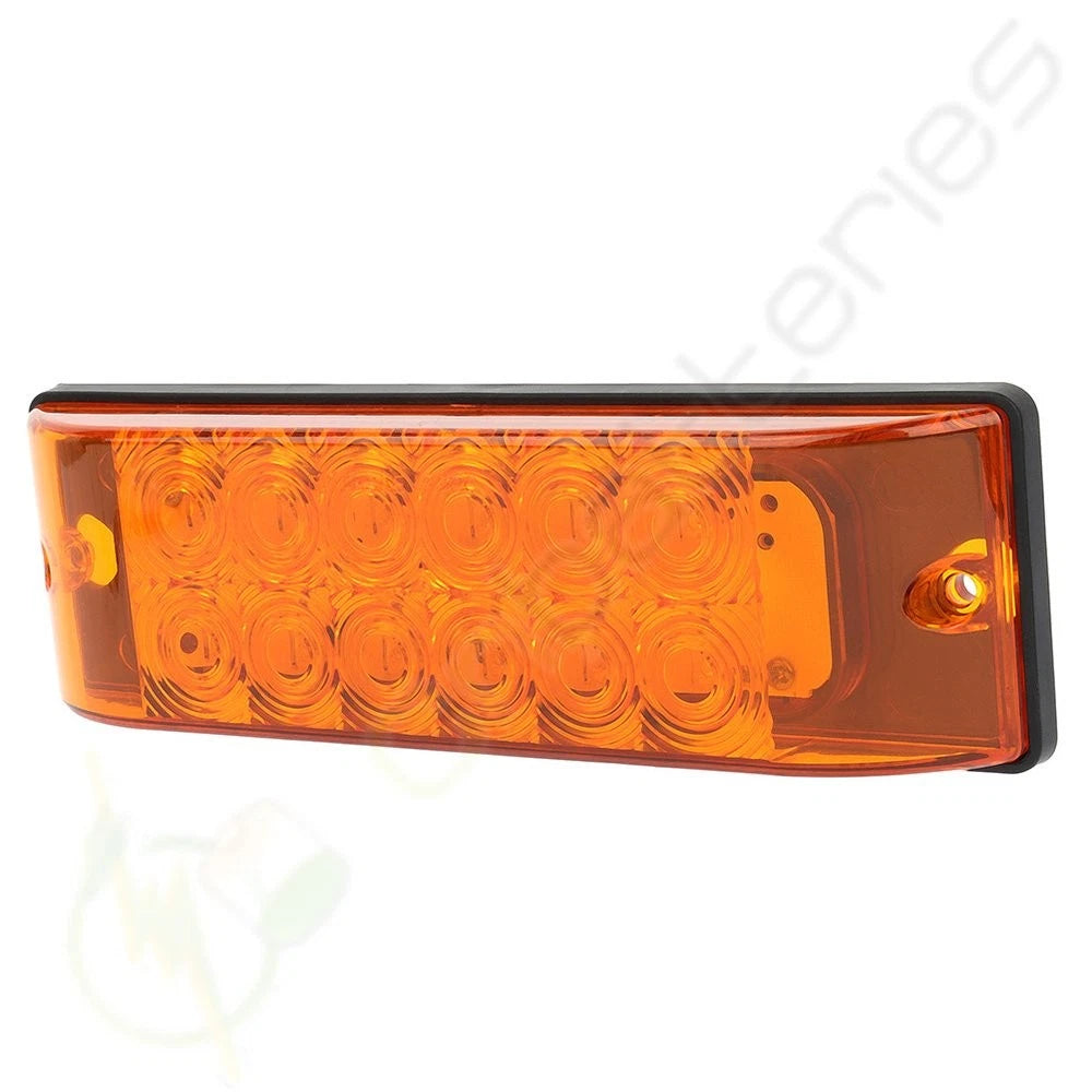 2X 8 Inch Amber LED Side Turn Tail Lights for Pickup Truck Lorry Boat