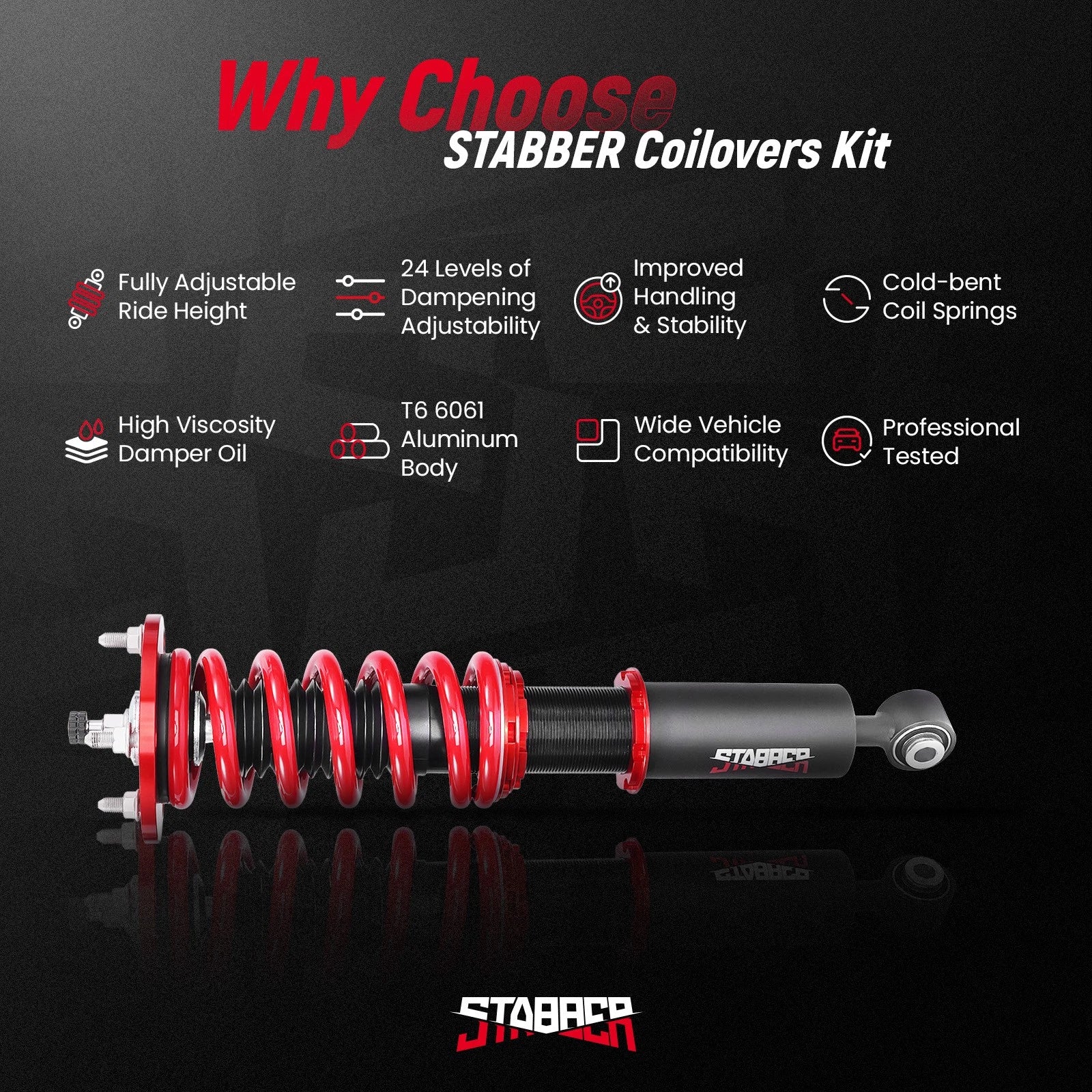 Coilover Shocks Absorbers Lowering Kit for Lexus LS400 (1990–1994)