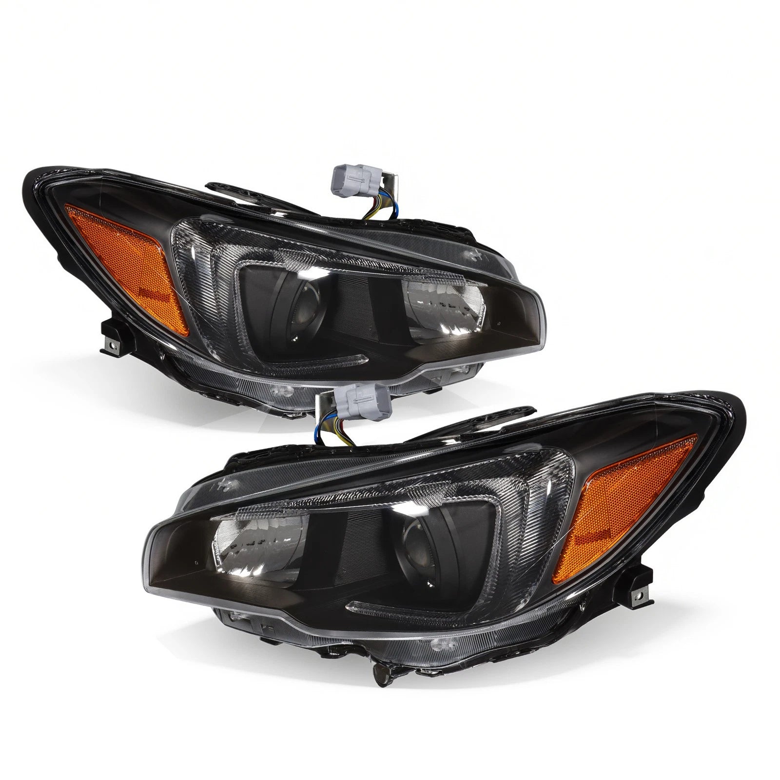 Headlight Assembly for Subaru WRX (2015–2021) Left + Right Halogen Black