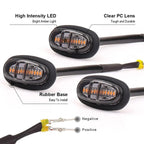 Raptor-Style Smoked Lens Amber LED Front Grille Running Lights for Ford F-150