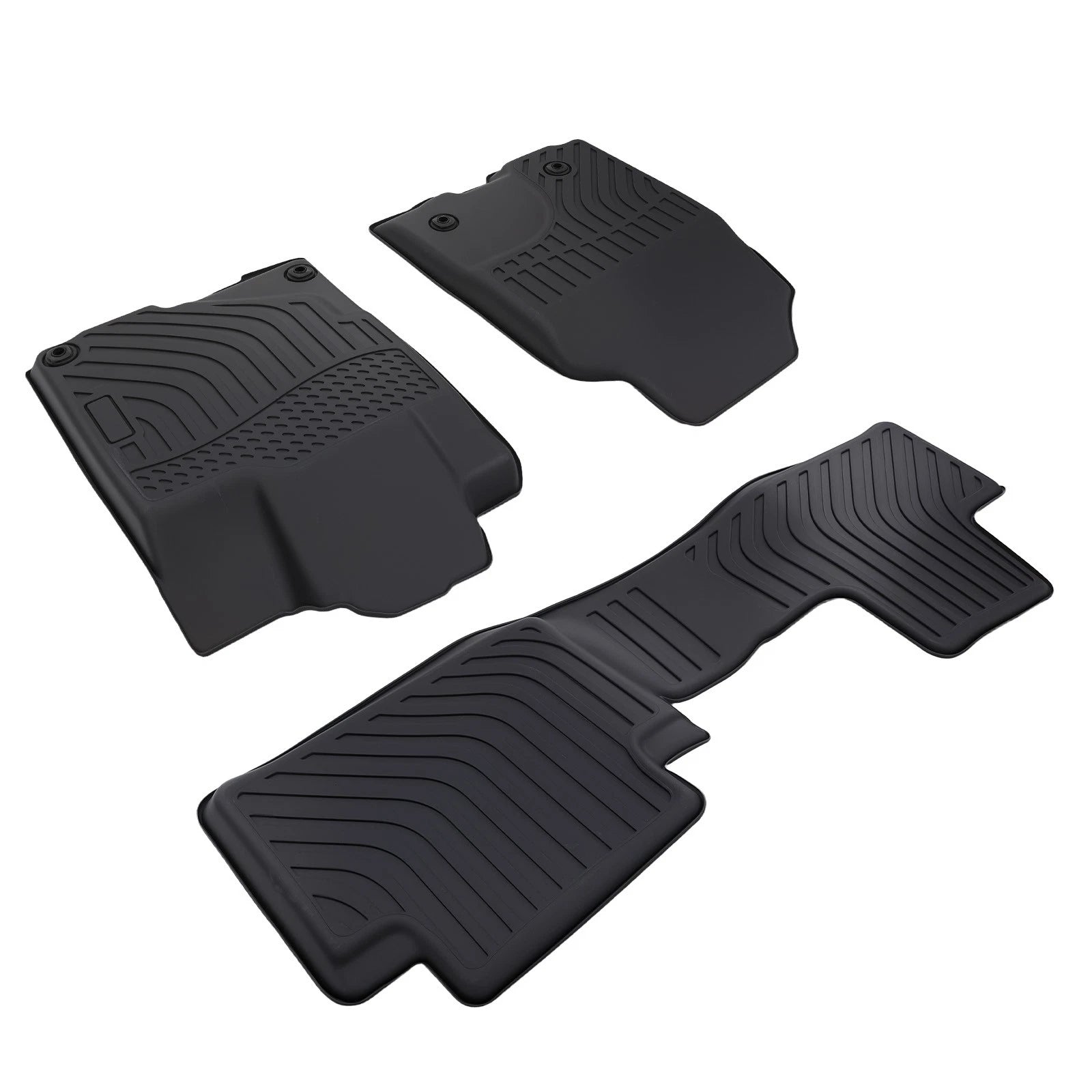 Set of 4 Black Rubber Floor Mats Liner for Acura RDX (2013–2018)