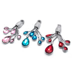 Rhinestone Water-Drop Crystal Jewelry Diamond Keychain Ring Universal (All Years)