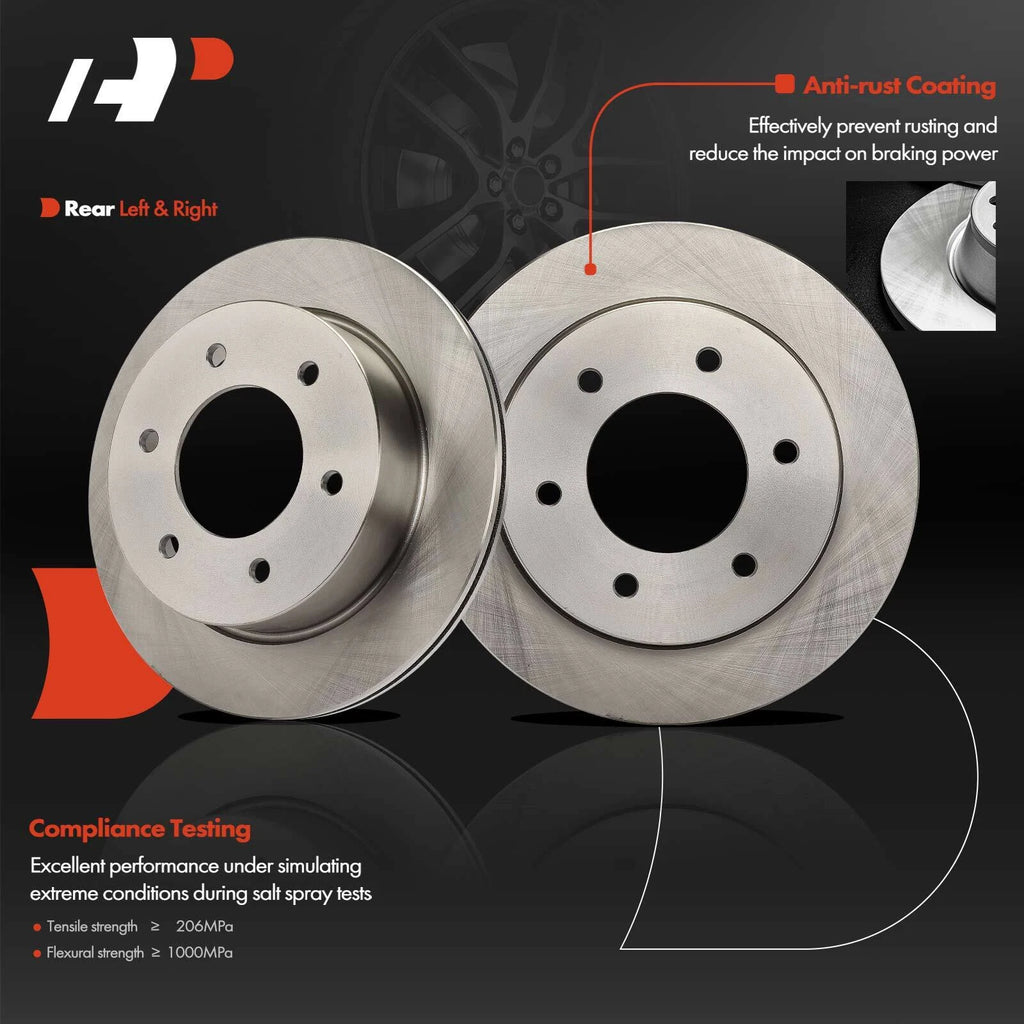 Rear Disc Brake Rotor & Ceramic Pad for Ford Ranger (2019–2022)
