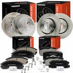 Set of 4 Disc Brake Rotors & Ceramic Pads for Mitsubishi Lancer 