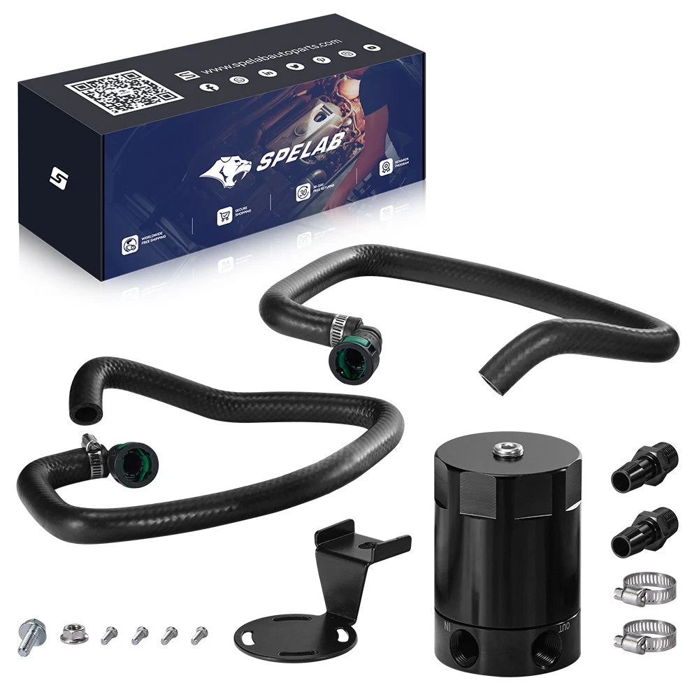 PCV Side Baffled Oil Catch Can Kit for Ford Mustang 2.3L EcoBoost (2015–2023)