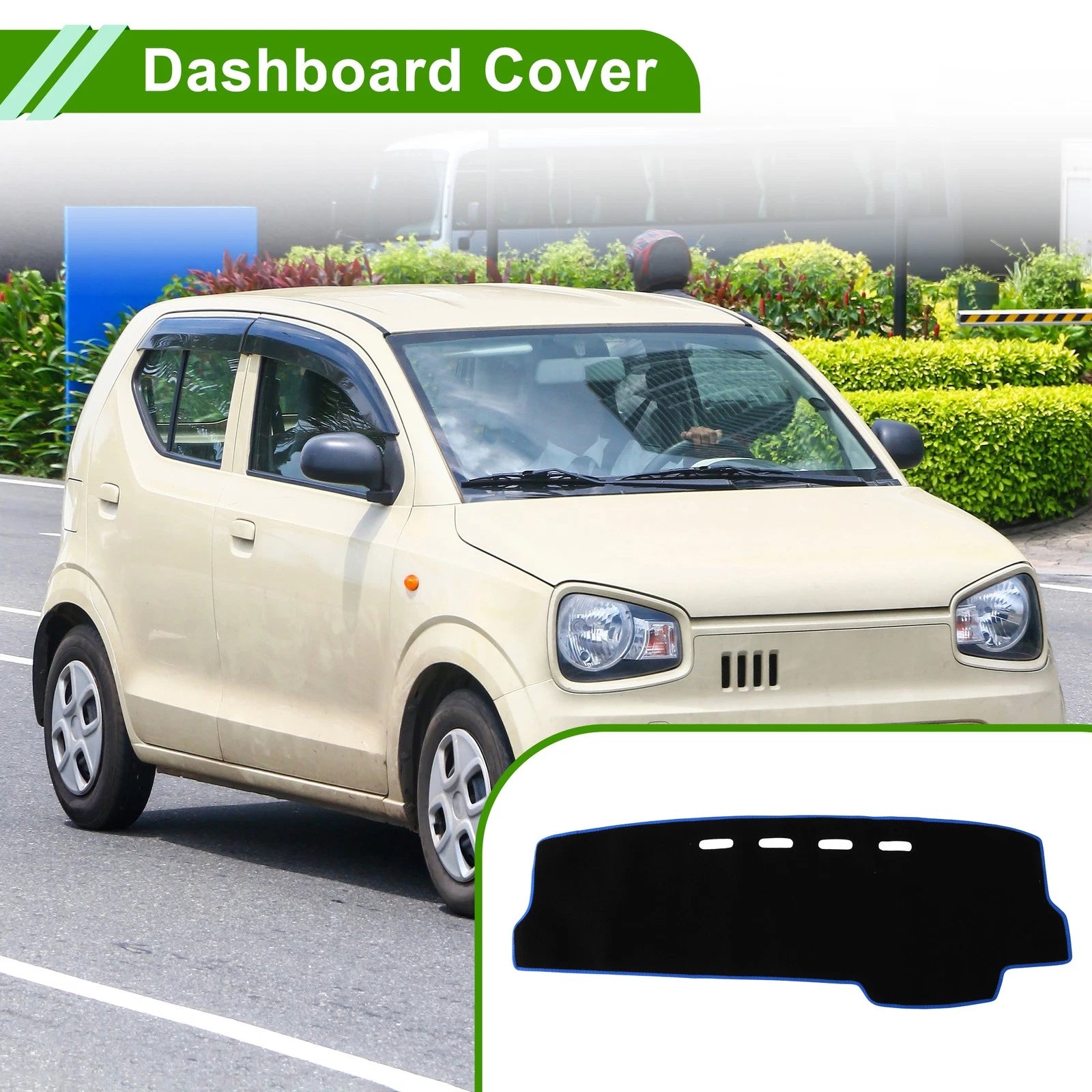 Dashboard Cover for Suzuki Alto (2019–2022) Black Blue Trim, 1 Pc