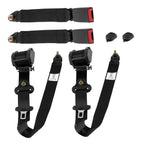 2X Retractable 3 Point Safety Seat Belt Straps for Car Auto Vehicle