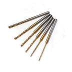 6PCS HSS Drill Bits 0.8-2.0mm with 2.35mm Shank for Wood