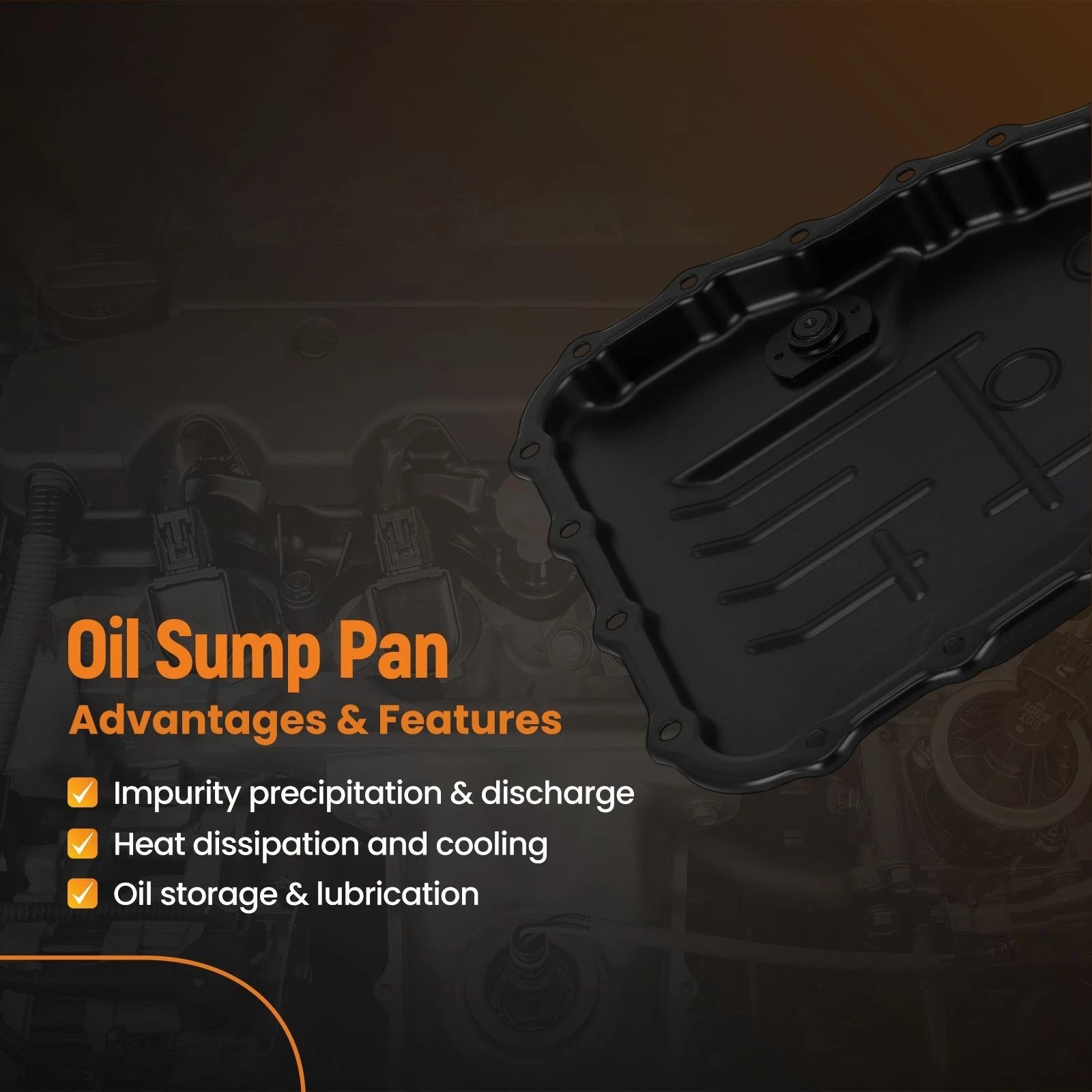 Auto Transmission Oil Pan for Kia Soul L4 1.6L 2.0L (2010–2011) 265-812