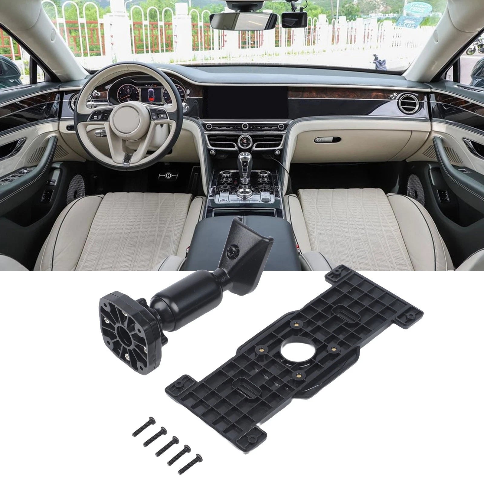 DVR Rear View Mirror Mounting Bracket for Car (Metal Back Panel)