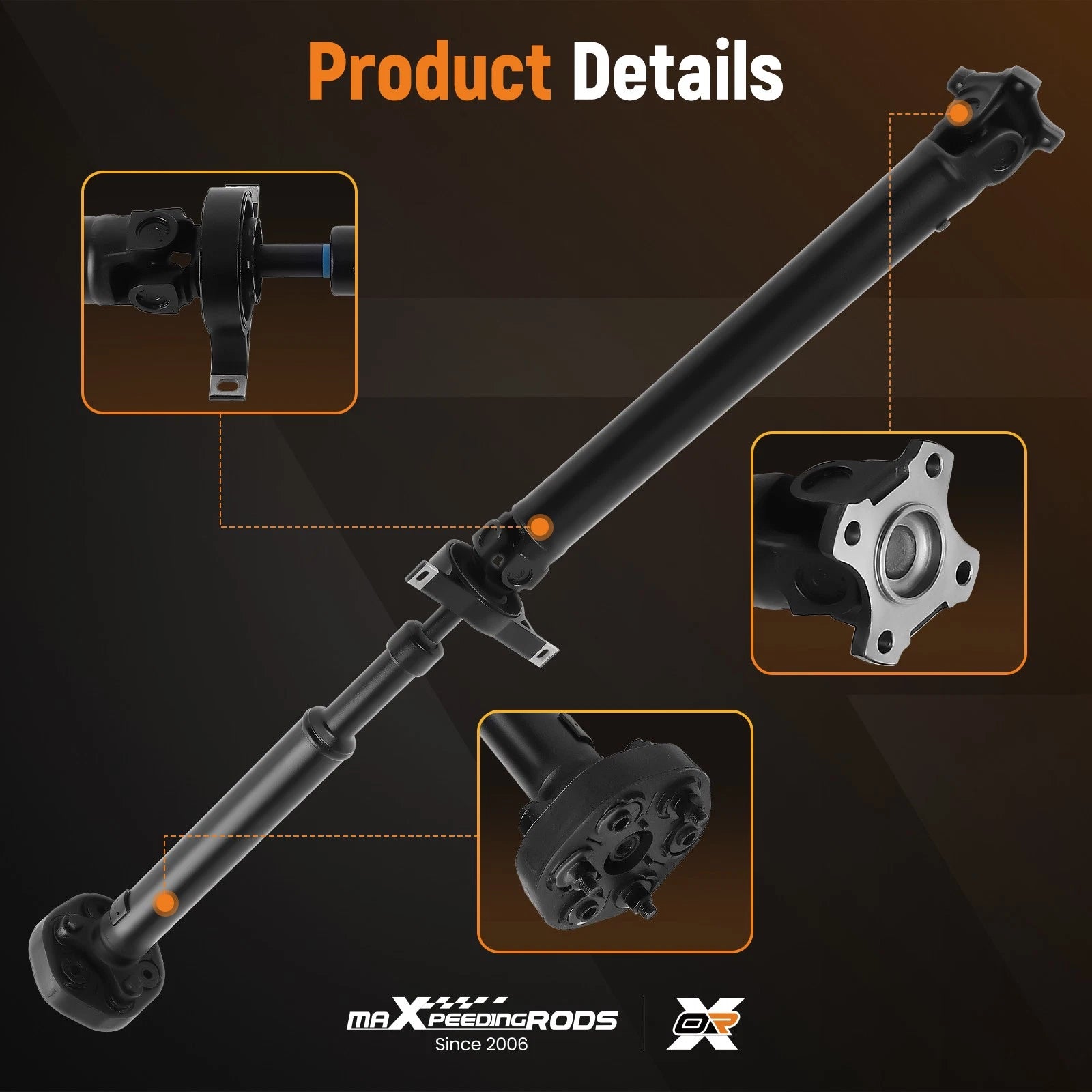 Rear Driveshaft Prop Shaft Assembly for BMW X3 E83 (2007–2011) 26107564740