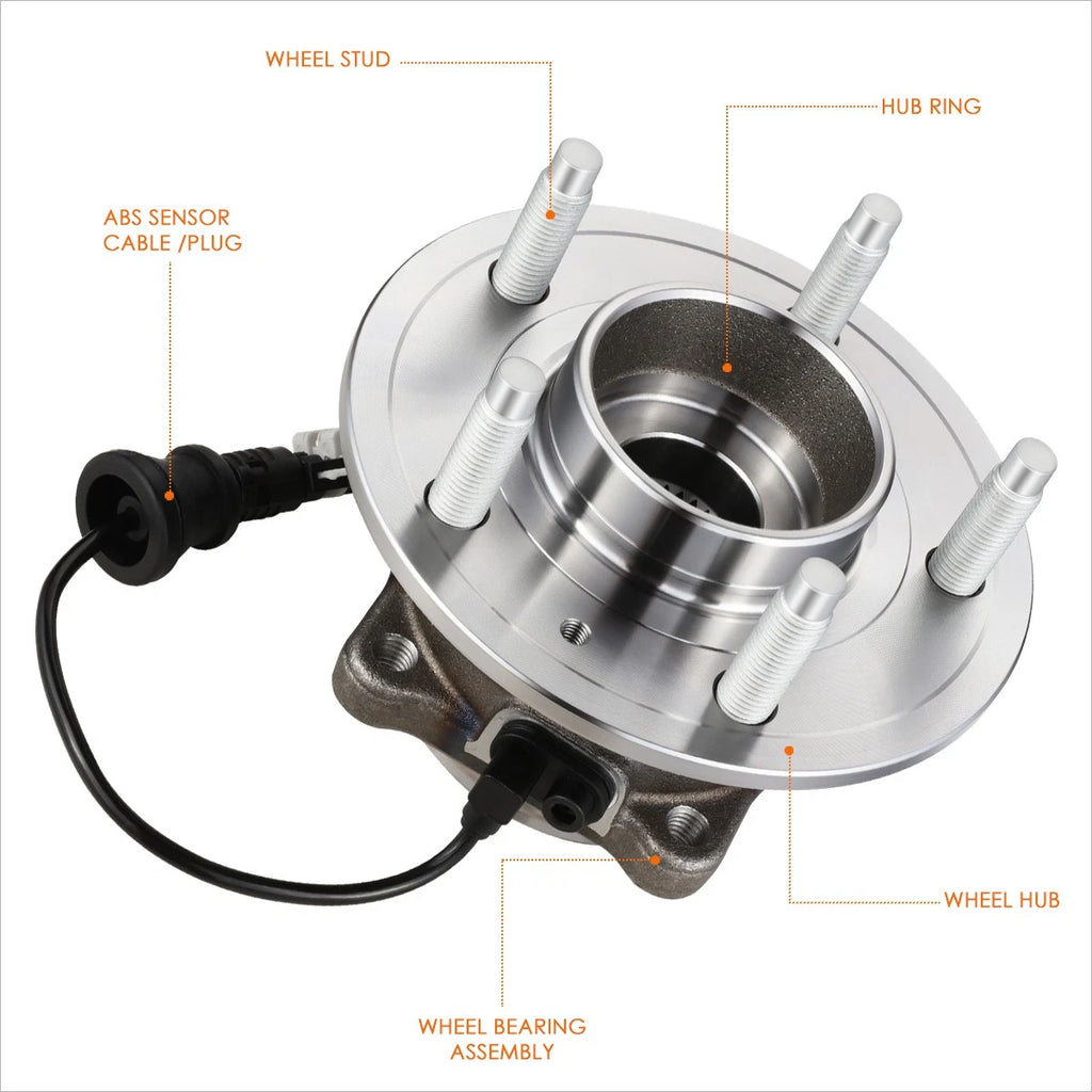 Rear Wheel Hub Bearing Assembly Kit w/ ABS Sensor for Equinox Torrent XL-7 (2007–2009)