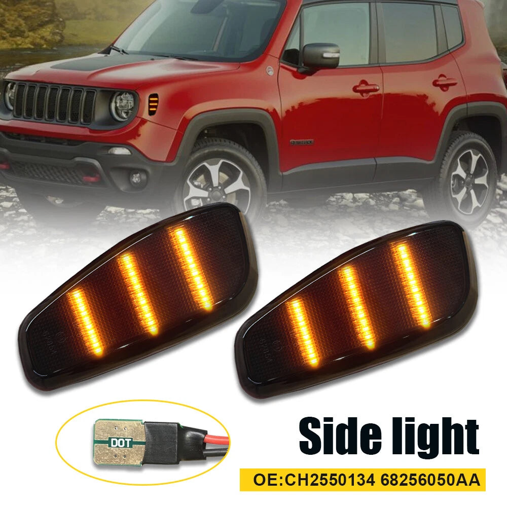 Fender Side Marker Light Turn Signal Lamp for Jeep Renegade (2015–2023)
