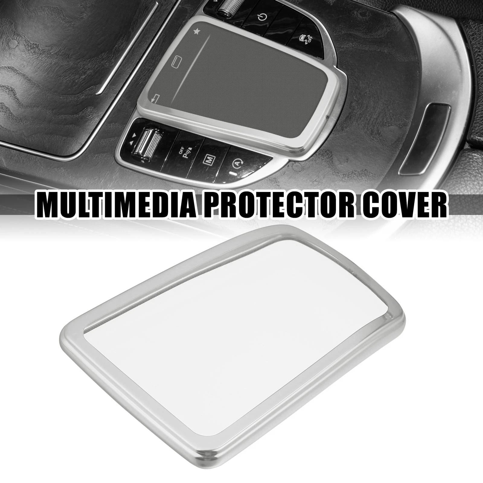 TPU Media Multimedia Protector Cover for Mercedes-Benz GLC (2016–2019) Silver