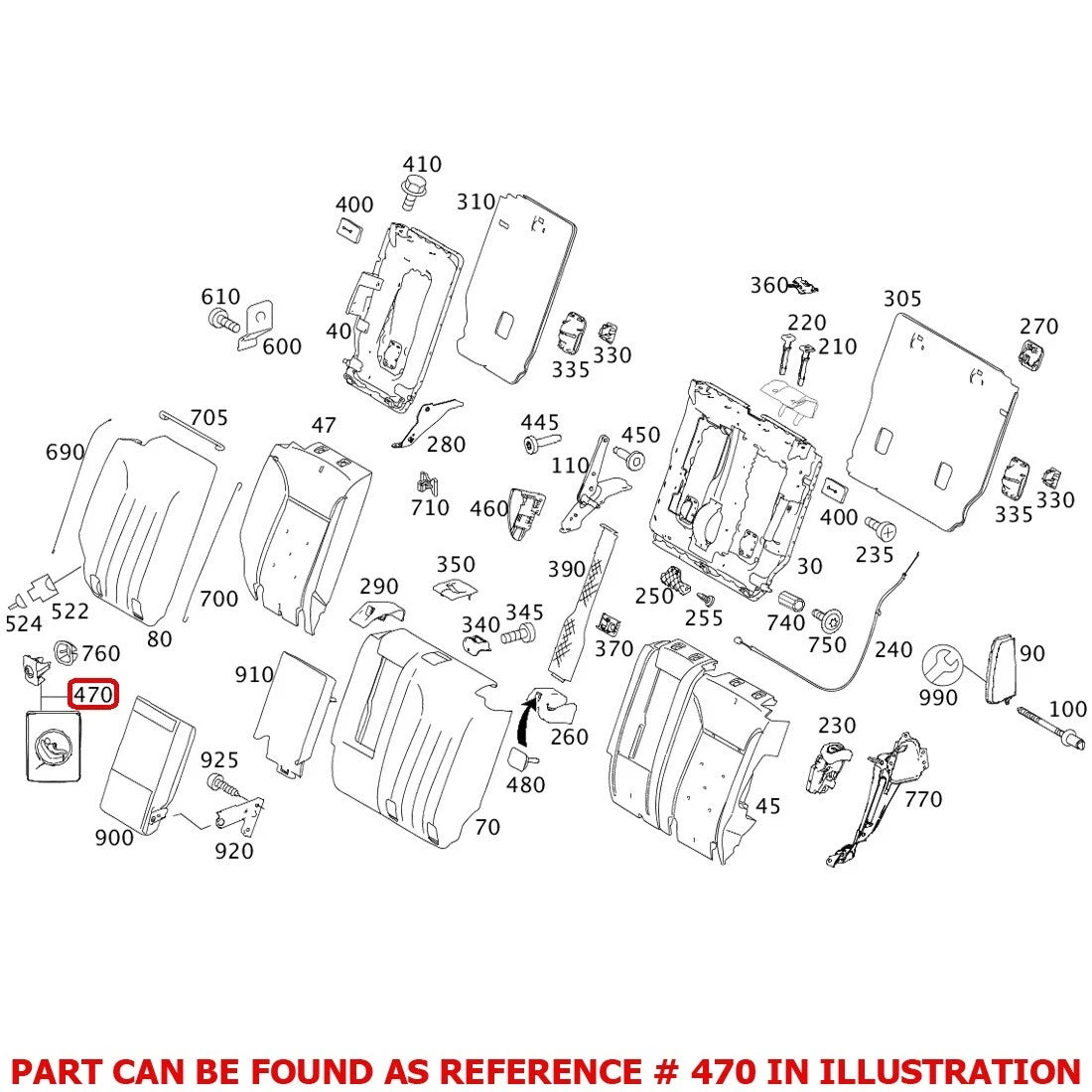 Seat Cover for Mercedes-Benz (OEM 16492457379051)