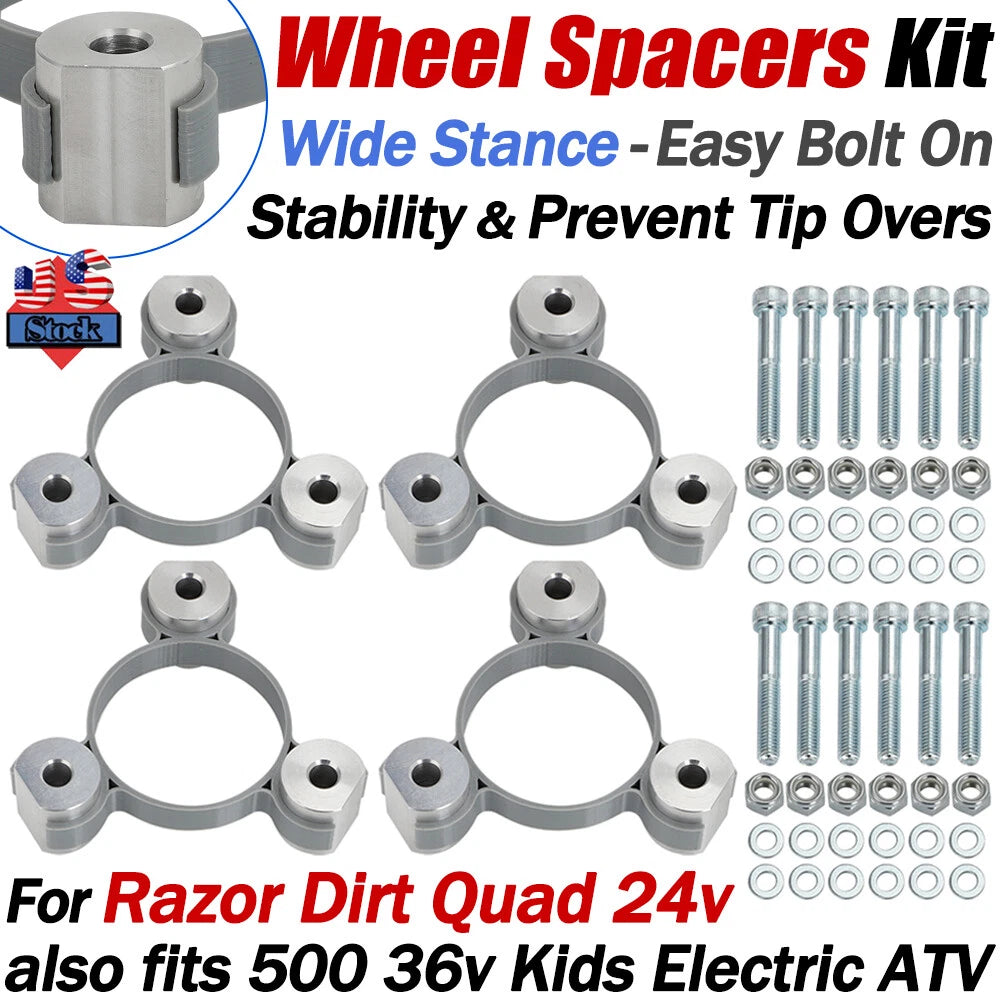 Wheel Spacers for Razor Dirt Quad 24V ATV (2010–2023)