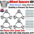 Wheel Spacers for Razor Dirt Quad 24V ATV (2010–2023)