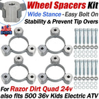Wheel Spacers for Razor Dirt Quad 24V ATV (2010–2023)