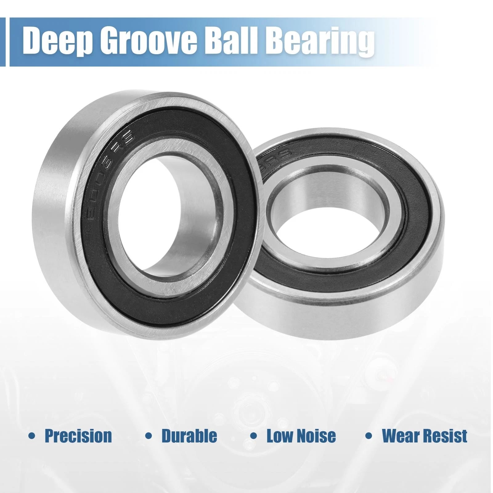 Set of 4 6003-2RS Deep Groove Ball Bearings for Various Models (17x35x10mm)