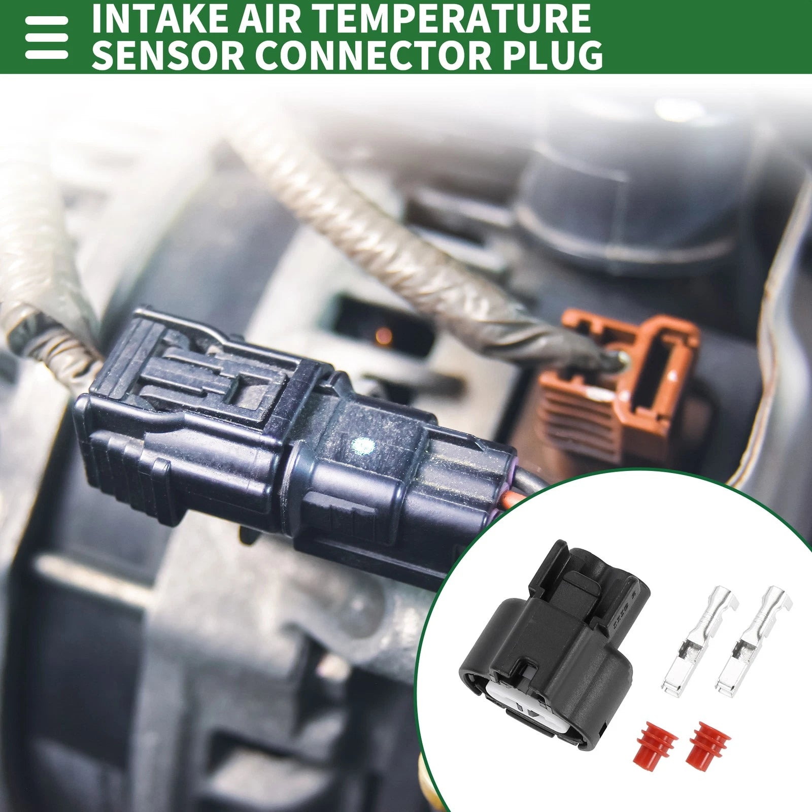 2 Pin Intake Air Temperature Sensor Connector Plug for Toyota 