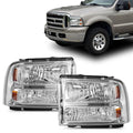 Pair Headlights for Ford F250 F350 F450 F550 Super Duty (2005–2007)