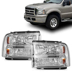 Pair Headlights for Ford F250 F350 F450 F550 Super Duty (2005–2007)