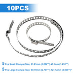 Set of 10 Adjustable CV Joint Boot Crimp Clamps Universal