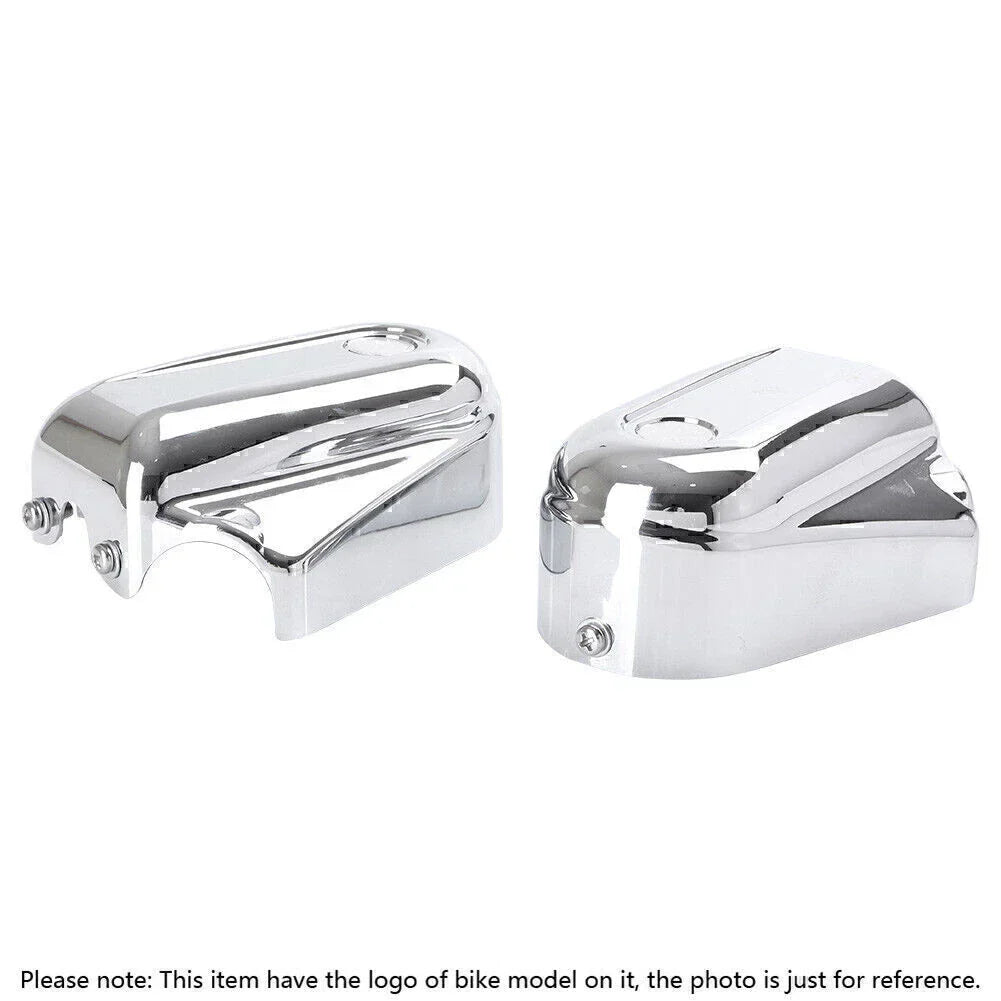 Rear Axle Cover Caps for Harley Softail (2008-2017) Black/Chrome