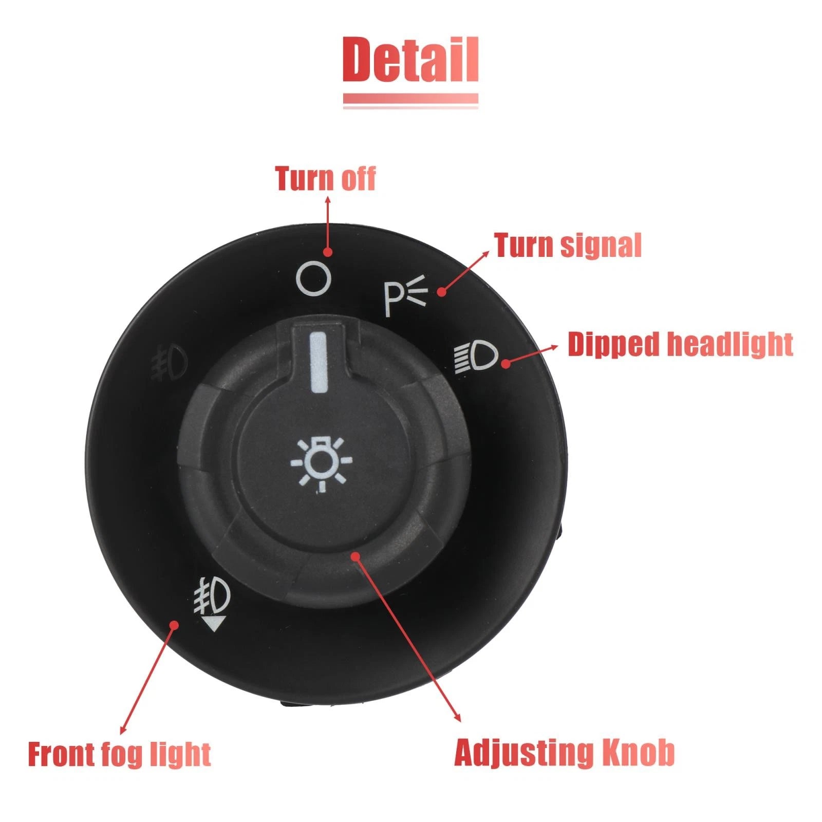 Headlight Switch Knob for Ford F-150 (2009–2017) 9L3Z11654BA SW6636