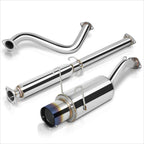 4.5" Burnt Tip Muffler for Honda Del Sol Si EG1 (1993–1997) Stainless Catback Exhaust