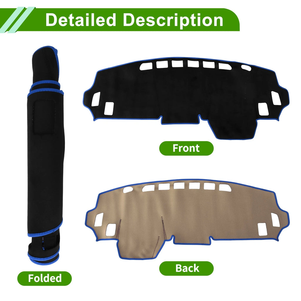 Dashboard Cover for Mitsubishi Delica B34A B35A B37A (Black Blue Flannel)