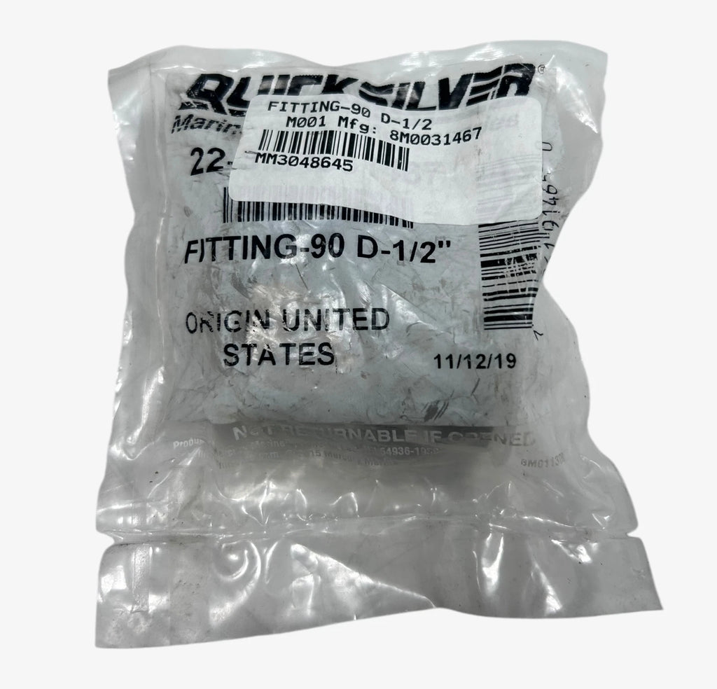 90 Degree D-1/2'' Fitting for Mercury Quicksilver (OEM 8M0031467)