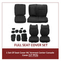 Set of 2 Black Front & Rear Seat Covers for Toyota Tundra CrewMax (2014–2021)