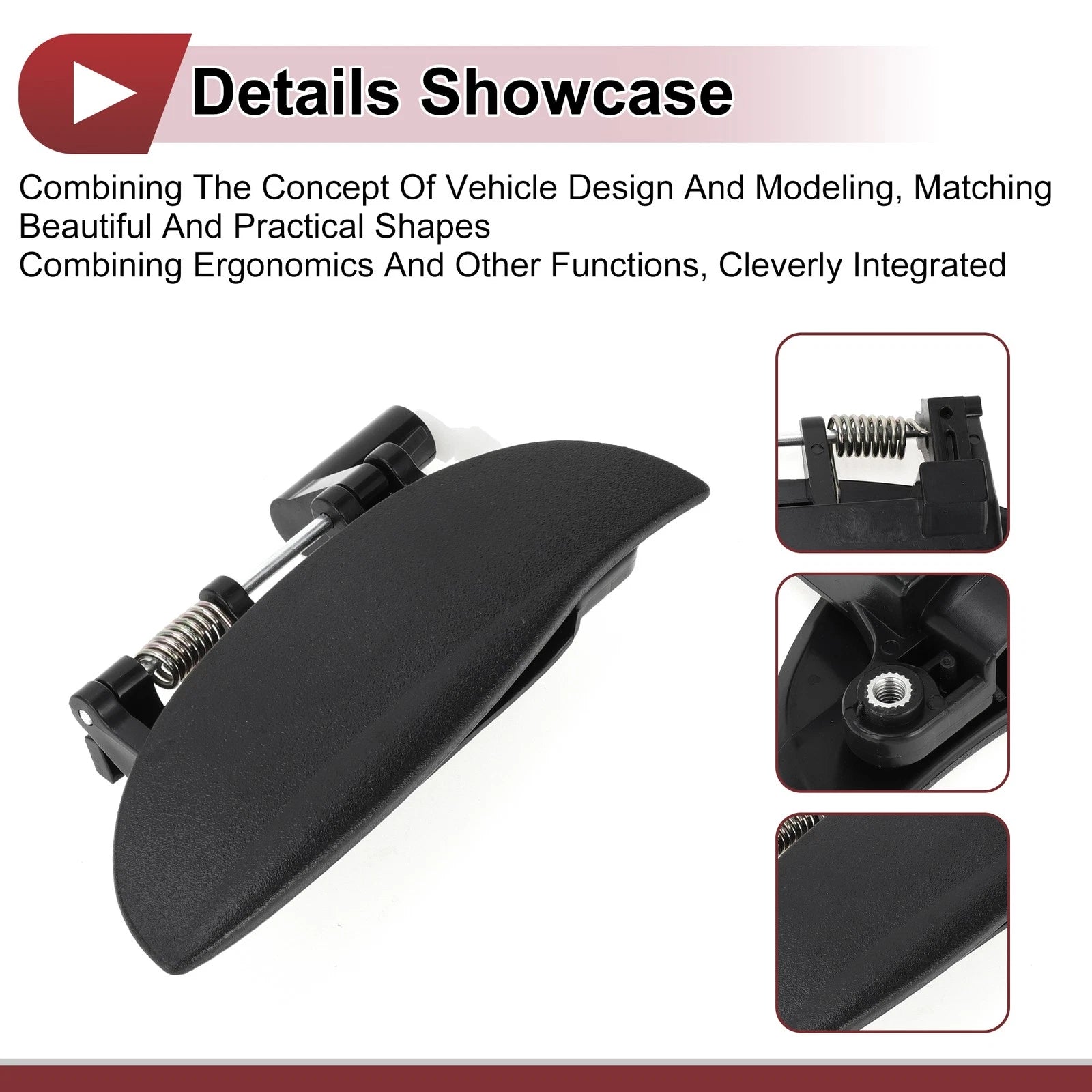 Car Exterior Door Handle for Hyundai Atos (1997–2002) No. 8265002000 Black ABS