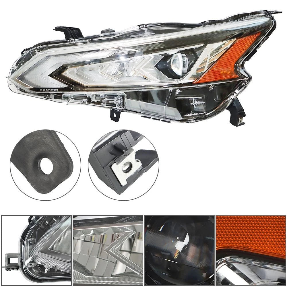 Chrome Headlight Assembly for Nissan Altima (2019–2021)