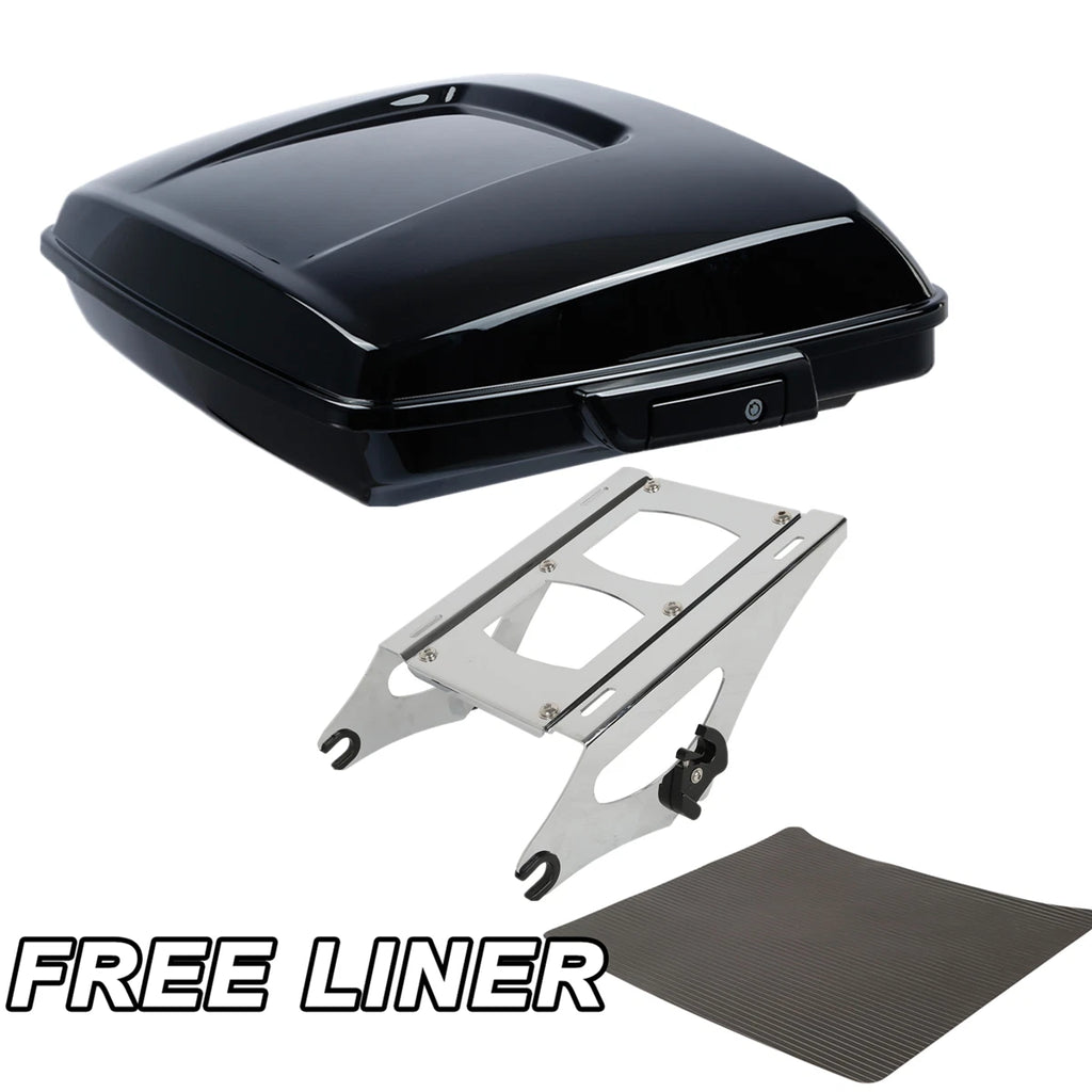 Black Razor Trunk & Mount Rack for Harley Touring Electra Road Glide (2014–2023)
