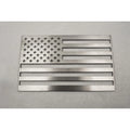 1pc Brushed Stainless Steel Driver Side Flag Emblem - ACC3742