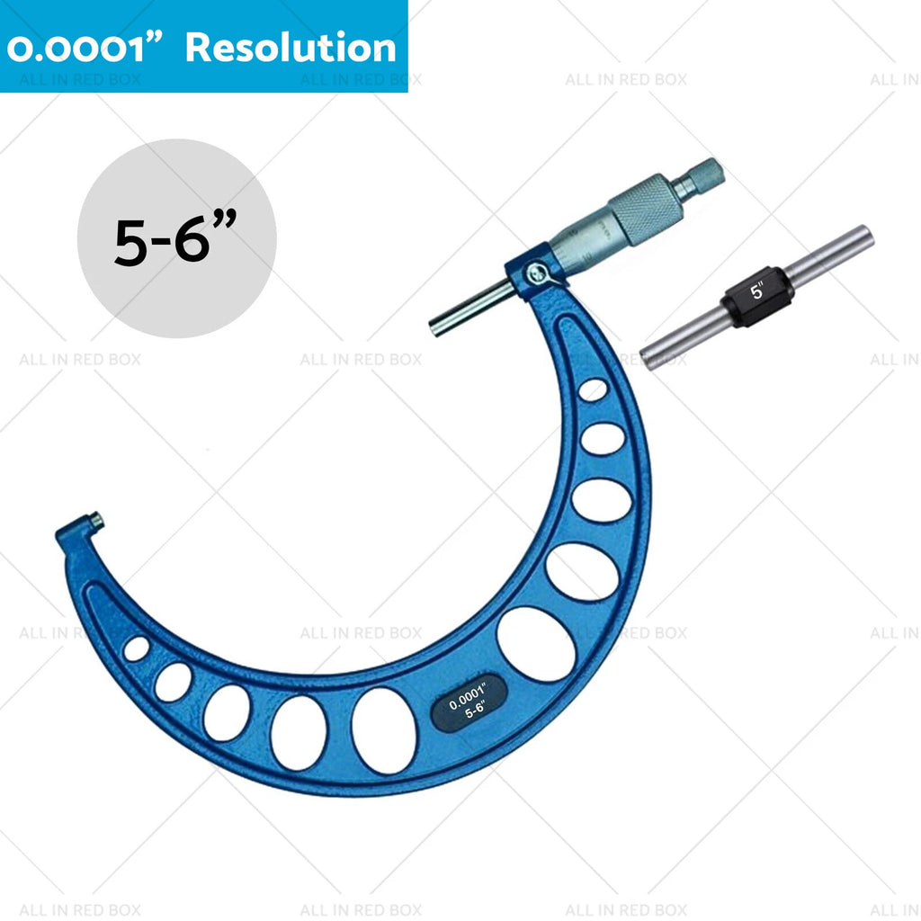 0-6" Outside Micrometer Set for Machinist Tool (Carbide 0.0001)