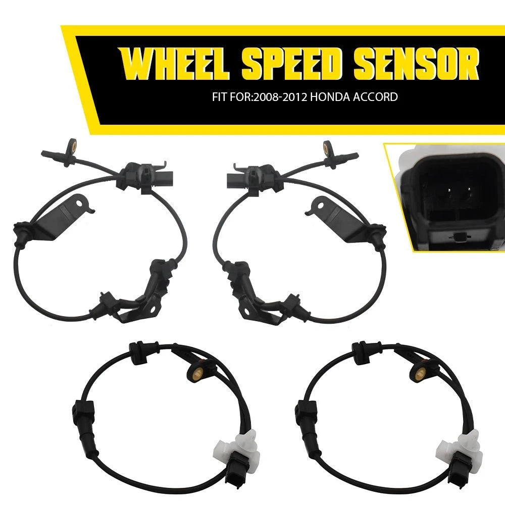 Set of 4 ABS Wheel Speed Sensors for Honda Accord (2008–2012)