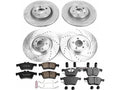 Front and Rear Brake Pad and Rotor Kit for Jaguar XF (2010–2015) GN898XW