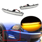 Yellow LED Front Clear Side Marker Lights for Ford Mustang (2010-2014)