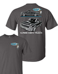 1971-1972 Chevrolet C10 Cheyenne Pickup T-Shirt for Grey Black Trucks