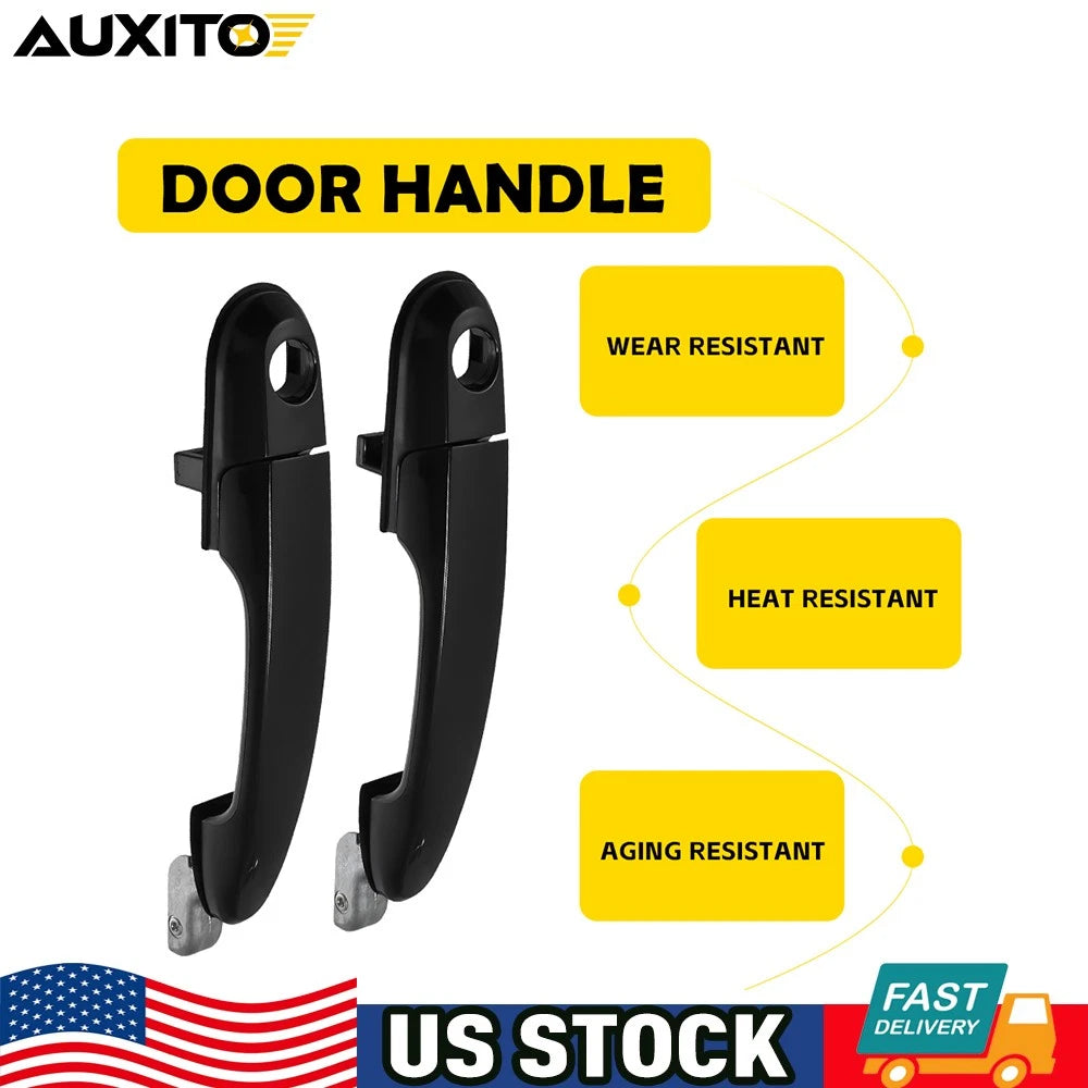 2X Exterior Door Handle for Hyundai Tucson (2005–2009) Front Left Right Black